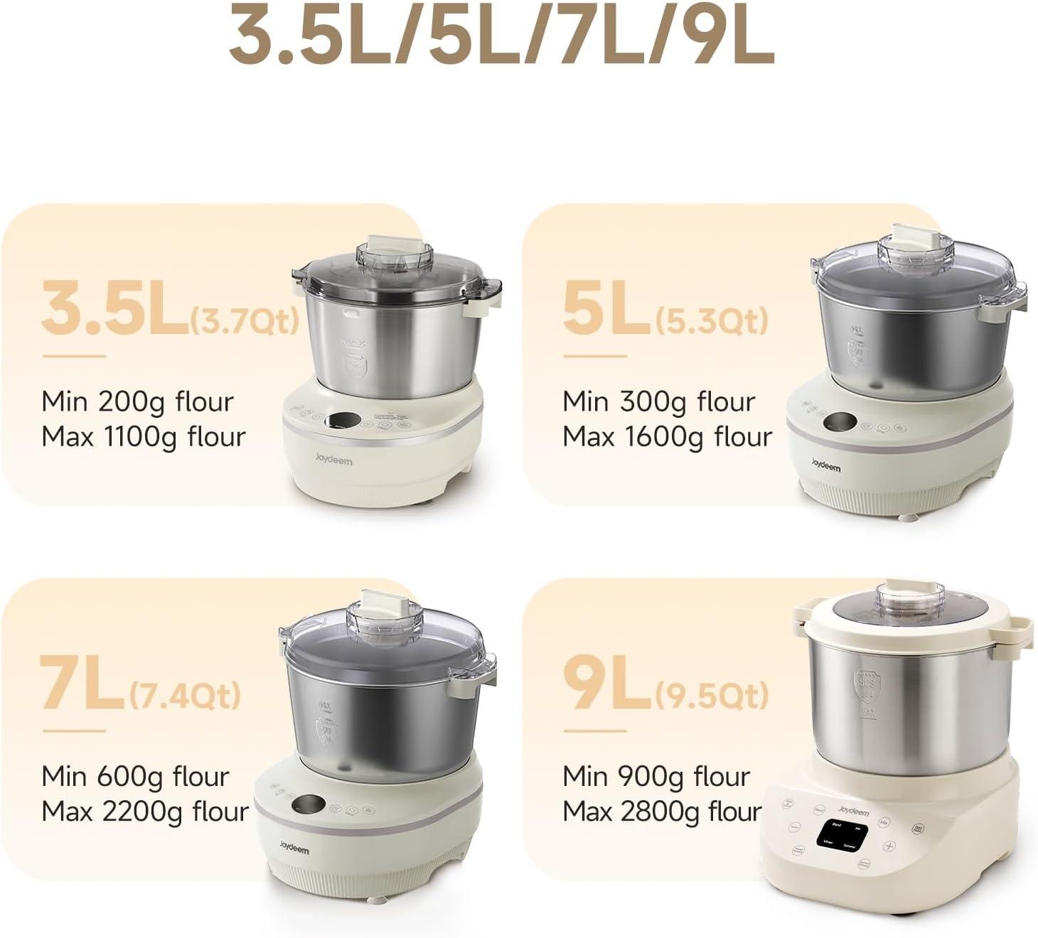image:imageJoydeem Electric Dough Maker with Ferment Function 53Qt Dough Mixer Machine Perfect for Bread Pizza Roti Dumpling Dough amp Sourdough HMJA50137QT
