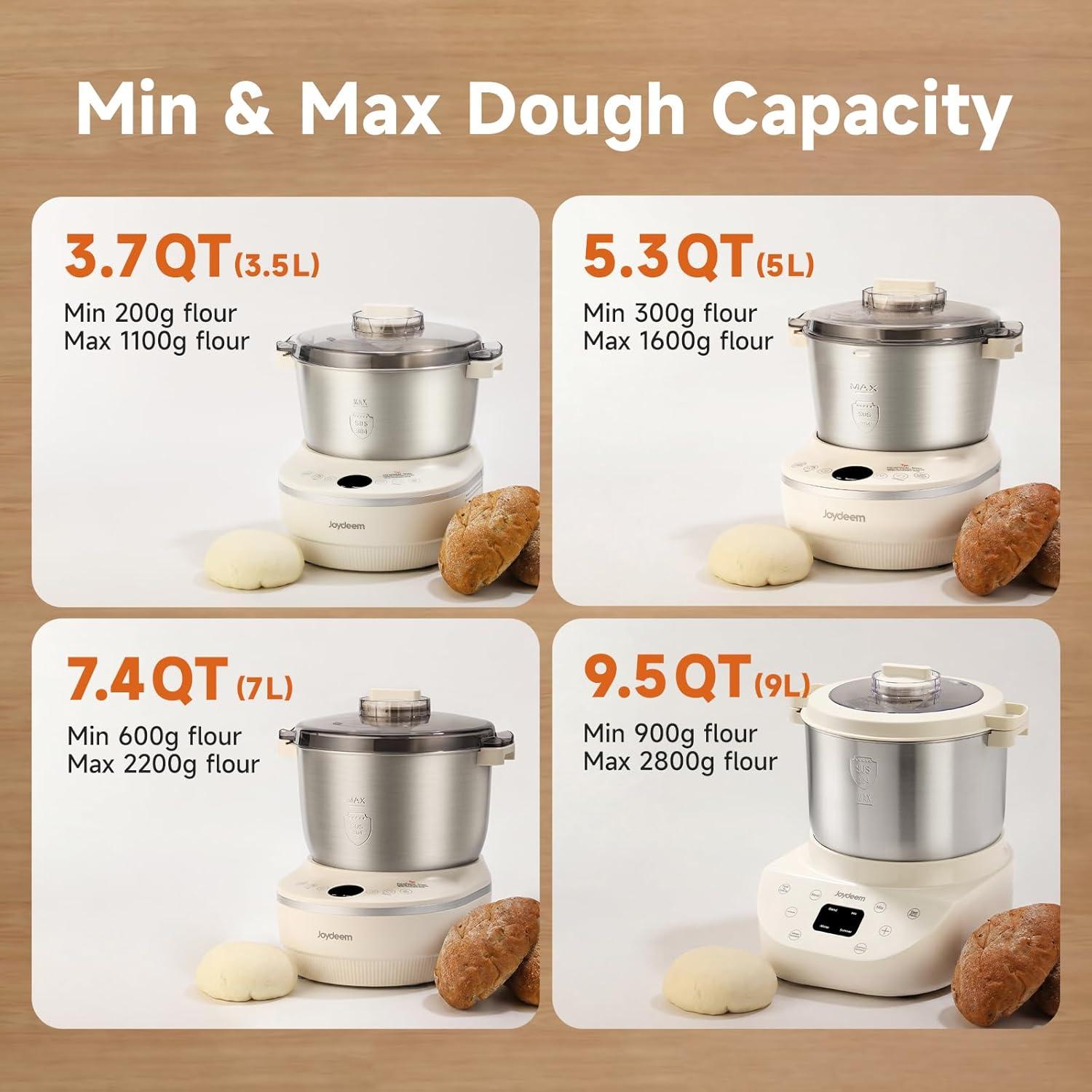 image:imageJoydeem Electric Dough Maker with Ferment Function 53Qt Dough Mixer Machine Perfect for Bread Pizza Roti Dumpling Dough amp Sourdough HMJA5015QT