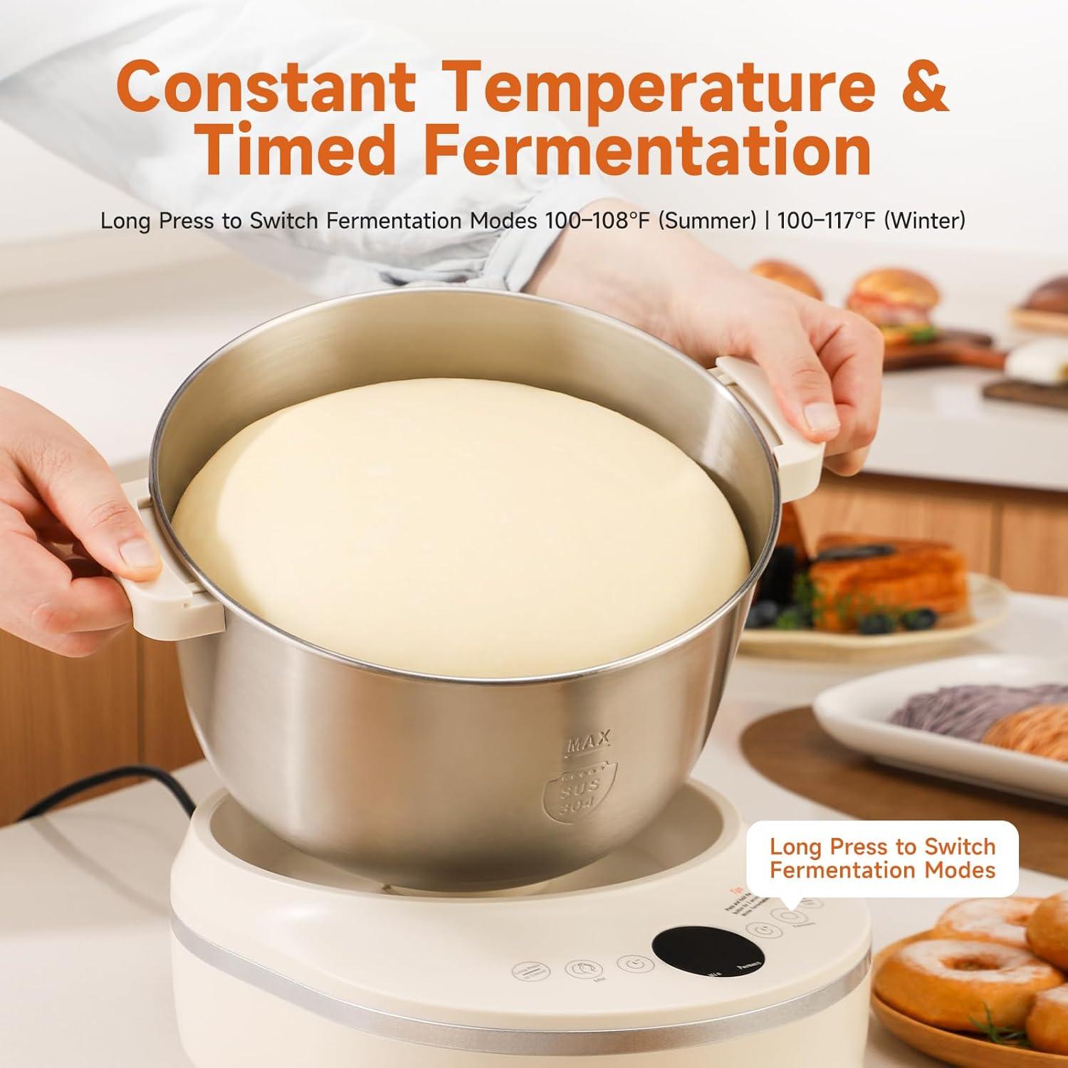 image:imageJoydeem Electric Dough Maker with Ferment Function 53Qt Dough Mixer Machine Perfect for Bread Pizza Roti Dumpling Dough amp Sourdough HMJA5015QT