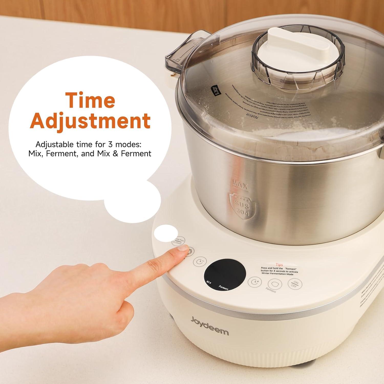 image:imageJoydeem Electric Dough Maker with Ferment Function 53Qt Dough Mixer Machine Perfect for Bread Pizza Roti Dumpling Dough amp Sourdough HMJA5015QT