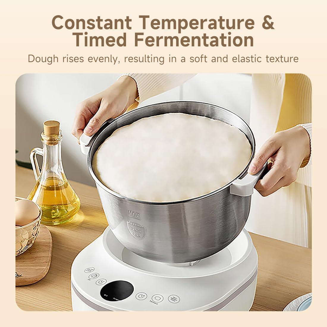 image:imageJoydeem Electric Dough Maker with Ferment Function 53Qt Dough Mixer Machine Perfect for Bread Pizza Roti Dumpling Dough amp Sourdough HMJA50174QT