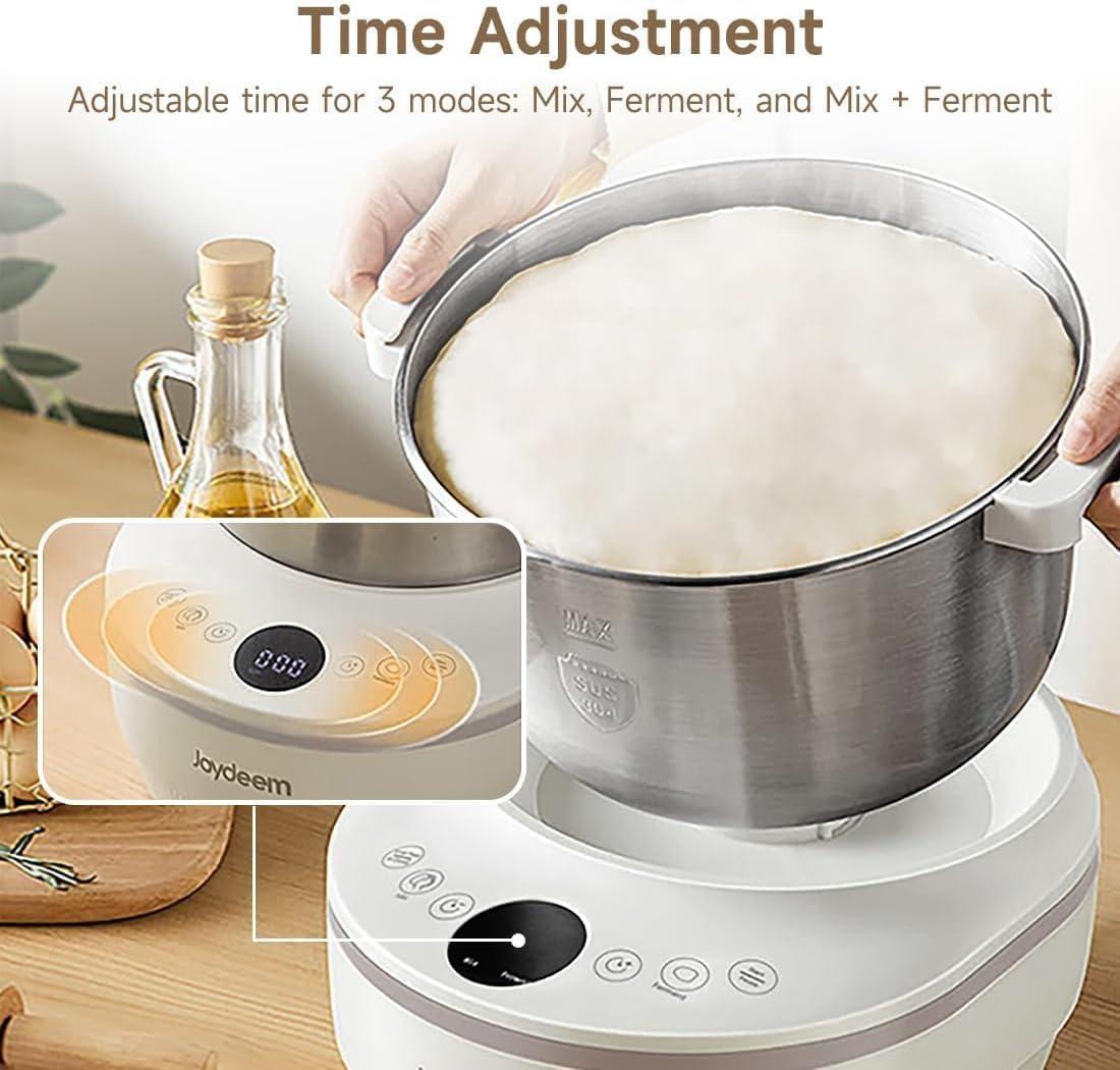 image:imageJoydeem Electric Dough Maker with Ferment Function 53Qt Dough Mixer Machine Perfect for Bread Pizza Roti Dumpling Dough amp Sourdough HMJA50174QT