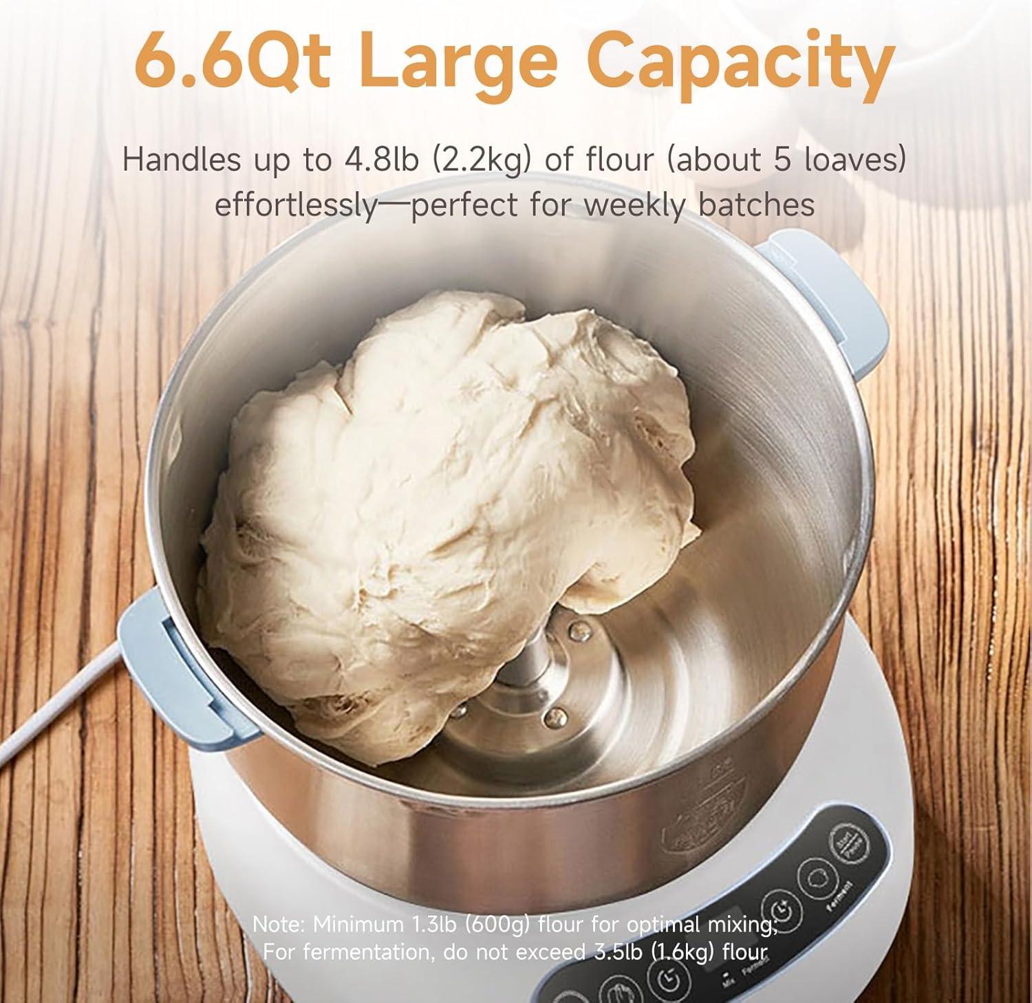 image:imageJoydeem Electric Dough Maker with Ferment Function Microcomputer Timing Faceup Touch Panel 74Qt 304 Stainless Steel JDHMJ7L