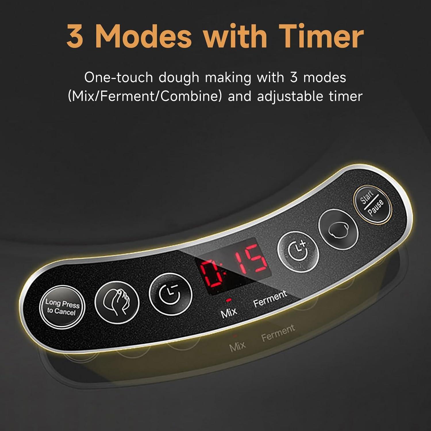 image:imageJoydeem Electric Dough Maker with Ferment Function Microcomputer Timing Faceup Touch Panel 74Qt 304 Stainless Steel JDHMJ7L