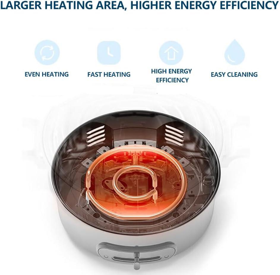 image:imageJoydeem 2 in 1 Electric Hot Pot Shabu Shabu Pot with Two Removable Pot UL Listed Ceramic Nonstick Coating 1400W JDHG3706W