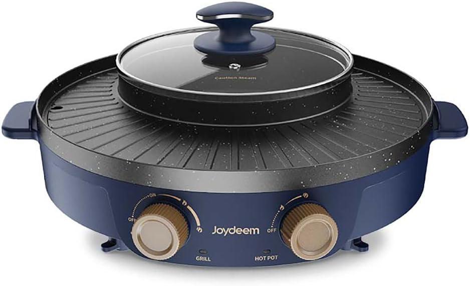 image:imageJoydeem Electric Grill with Shabu Shabu Hot Pot Compact Korean BBQ Hotpot Combo Machine 2L Hot Pot Suitable for 14 People JDSK3407