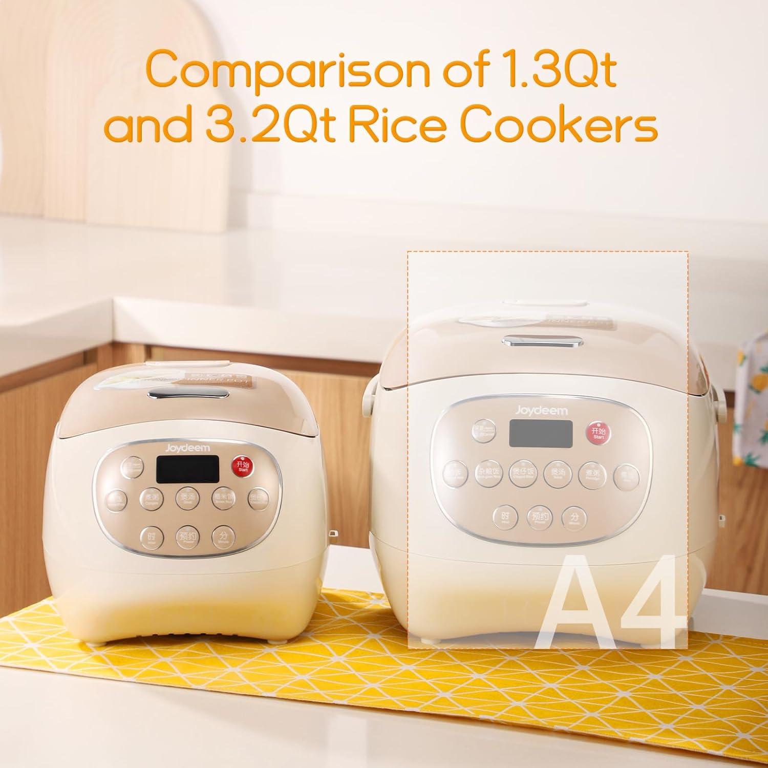 image:imageJoydeem Ceramic Rice Cooker 6 Cups Uncooked Rice Cookers with Pure Ceramic Inner Pot Healthy amp PFOA Free 3L32 qt DFBC30025 Cup