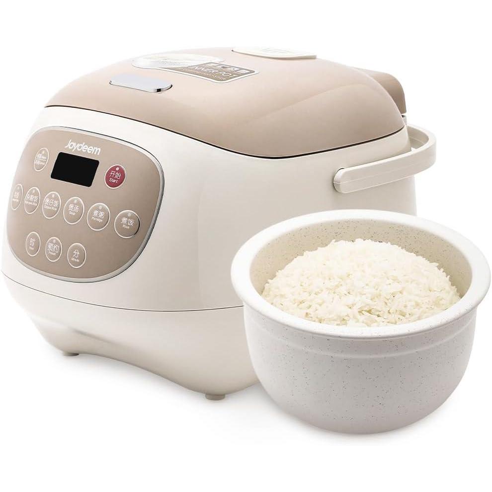 image:imageJoydeem Ceramic Rice Cooker 6 Cups Uncooked Rice Cookers with Pure Ceramic Inner Pot Healthy amp PFOA Free 3L32 qt DFBC3006 Cup