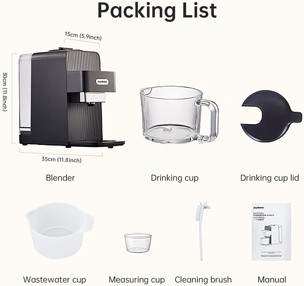 image:imageJoydeem Automatic Soymilk Maker Machine Hot Cooking Blender for Soymilk Nutmilk Paste Baby Food and Juice 300600ml Adjustable Capacity Gray JDPB270 800W