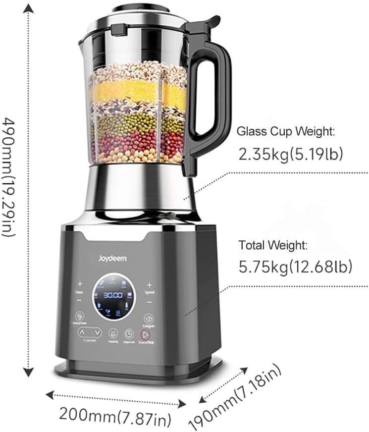 image:imageJoydeem Cooking Blender JDD16 Hot and Cold Blender for Soy Milk amp Juice Soup Maker with Stew Pot 175L59 Oz 1200W Black