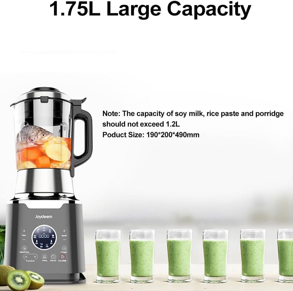 image:imageJoydeem Cooking Blender JDD16 Hot and Cold Blender for Soy Milk amp Juice Soup Maker with Stew Pot 175L59 Oz 1200W Black