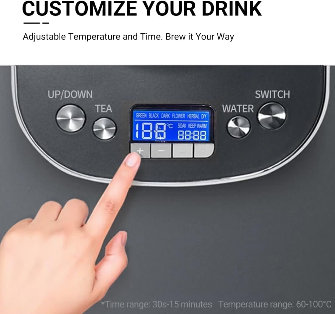 image:imageJoydeem Hot Tea Maker Glass Electric Kettle with Auto Lift Tea Infuser and Temperature Control 17L JDZC6088G