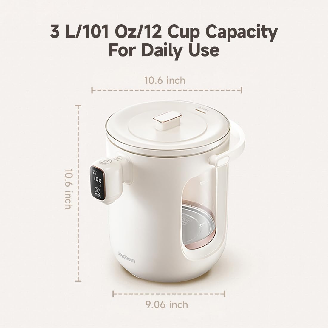 image:imageJoydeem Hot Water Dispenser Glass Water Boiler and Warmer 5 Keep Warm Temperature Settings Support amp 3L101Oz12 Cups JDDSP203 White