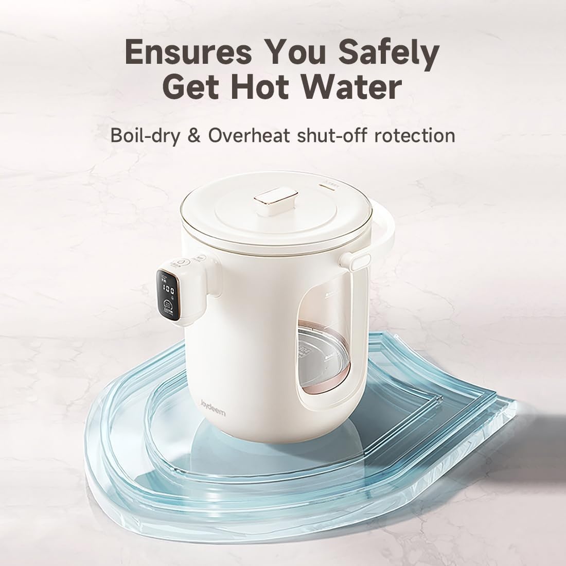 image:imageJoydeem Hot Water Dispenser Glass Water Boiler and Warmer 5 Keep Warm Temperature Settings Support amp 3L101Oz12 Cups JDDSP203 White