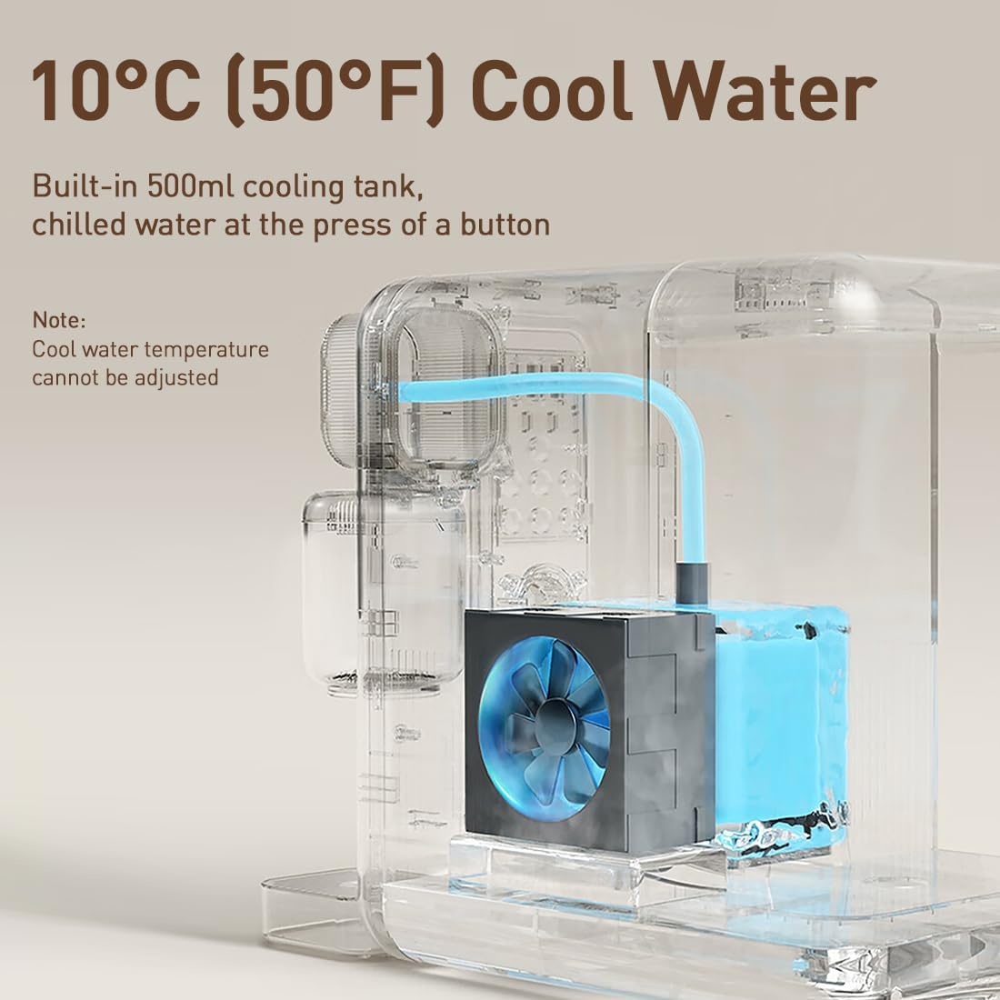 image:imageJoydeem Instant Hot amp Cold Water Dispenser Automatic Tea amp Coffee Brewer Adjustable Temperature and Volume BPA Free 35L 120Oz
