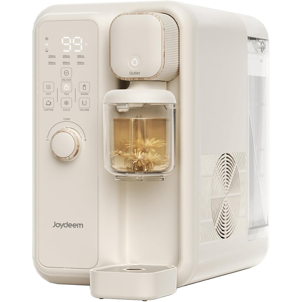 image:imageJoydeem Instant Hot amp Cold Water Dispenser Automatic Tea amp Coffee Brewer Adjustable Temperature and Volume BPA Free 35L 120Oz